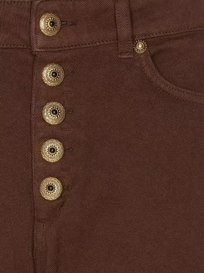 Dondup Trousers With Rolled Cuffs And Pockets In Brown