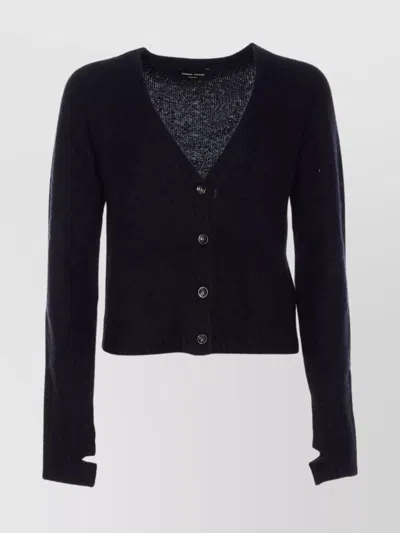Roberto Collina Knitwear V-neck Cut Out Detail In Blue