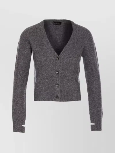 Roberto Collina Button Long-sleeved Sweater In Brown