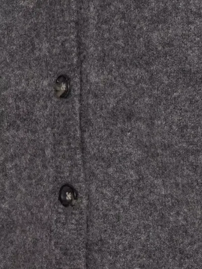 Roberto Collina Button Long-sleeved Sweater In Brown