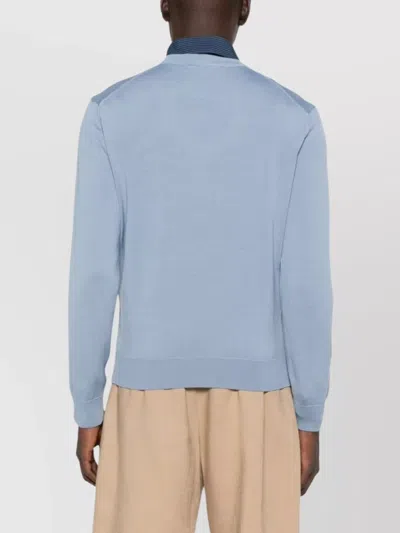 Maison Kitsuné Fox Head-patch Sweatshirt In Blue