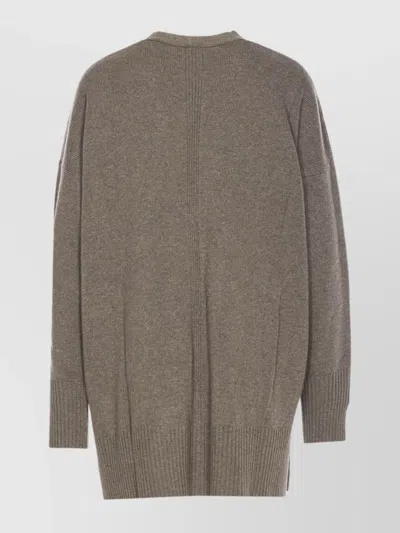 Roberto Collina Knitwear Cardigan With Front Pockets And V-neckline In Gray