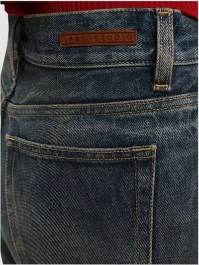 1989 Studio Gucci Multicolor Leather And Fabric Multicolor Sneakers In Blue