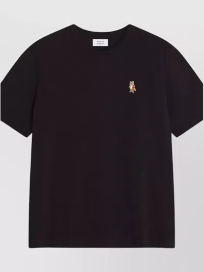 Maison Kitsuné Maison Kitsune Fox Head T Shirt In Black