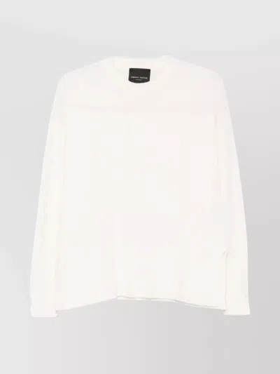 Roberto Collina Wool And Cashmere Crewneck Sweater Clothing In White
