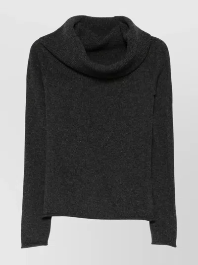 Roberto Collina Wool And Cashmere Cowl-neck Sweater Clothing In Gray