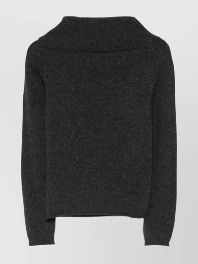 Roberto Collina Wool And Cashmere Cowl-neck Sweater Clothing In Gray