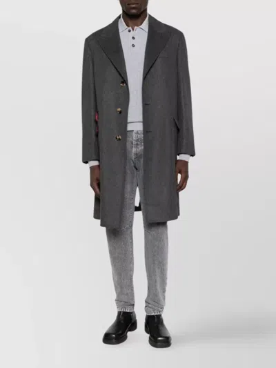 Brunello Cucinelli Straight Leg Jeans With Faded Effect And Five-pocket Design In Gray