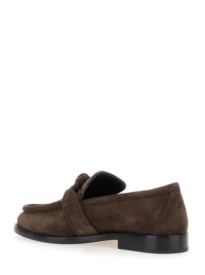 Bottega Veneta Mocassino Con Nappina In Suede Co 796696v3qe1 2113 In Black