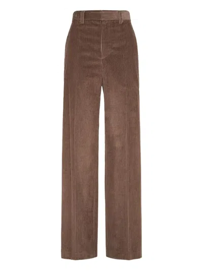 Brunello Cucinelli Cotton Corduroy Pants In Brown