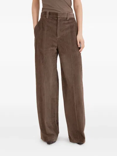 Brunello Cucinelli Cotton Corduroy Pants In Brown