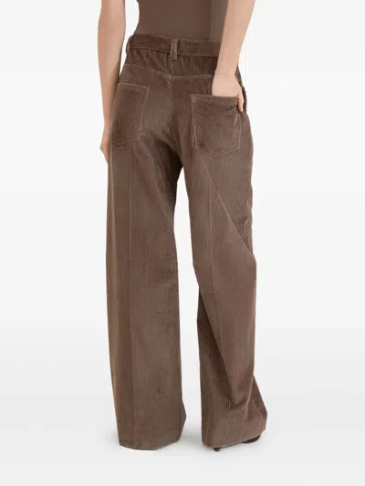Brunello Cucinelli Cotton Corduroy Pants In Brown