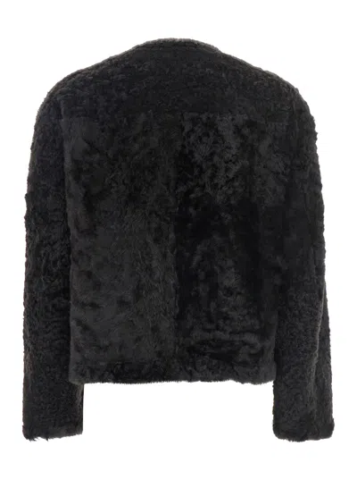 Brunello Cucinelli Reversible Double-breasted Fur Jacket With Button Detailing In Multi