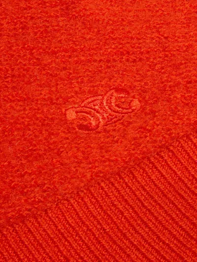 Celine Men Wool Sweater With Triomphe Detail In Red