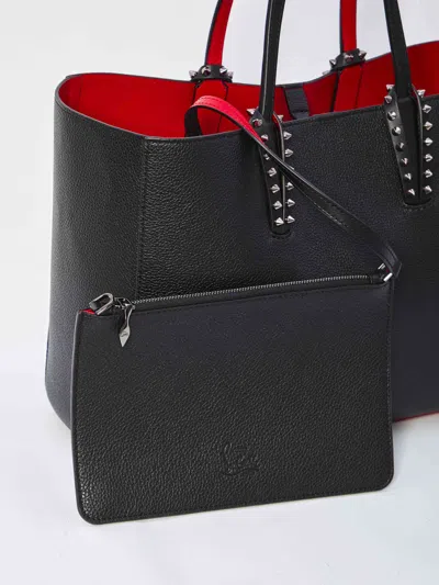 Christian Louboutin Cabata Shoulder Bag In Leather With Studs Detail On The Front In Black