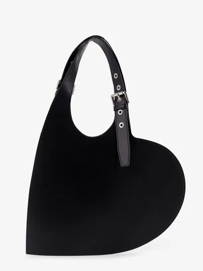 Coperni Asymmetrical Heart-shaped Shoulder Bag In Black