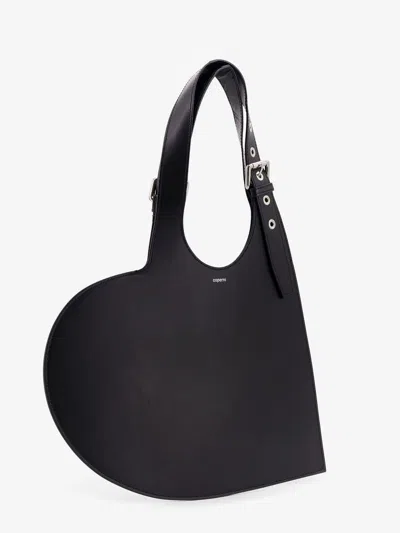 Coperni Asymmetrical Heart-shaped Shoulder Bag In Black
