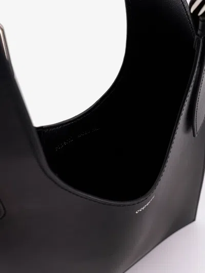 Coperni Asymmetrical Heart-shaped Shoulder Bag In Black