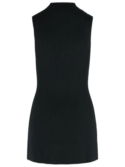 Diesel Mini Wool Dress With Inlay In Black