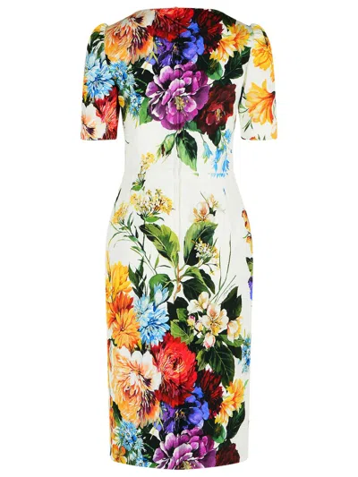 Dolce & Gabbana Bouquet-print Dress In Cretonne In Multi