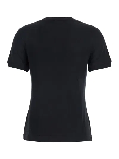 Dolce & Gabbana Black Cotton Logo T-shirt In Black