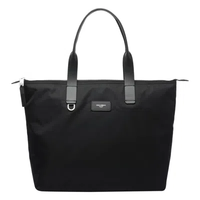 Dolce & Gabbana Zippered Tote Bag With Leather Handles In Black