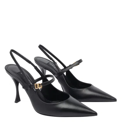 Dolce & Gabbana 90mm Slingback Heels In Black