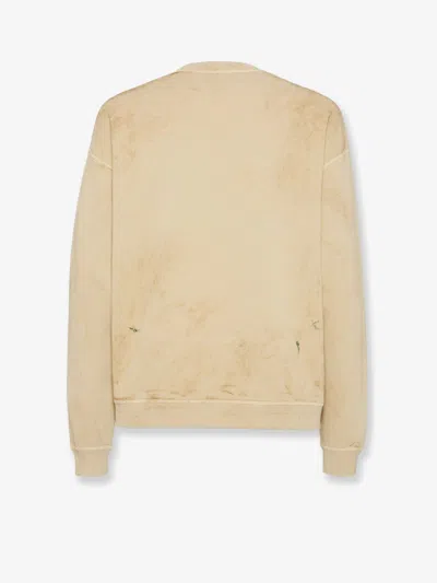 Dsquared2 Brothers Body Shop Patch Distressed Sweatshirt In Gold