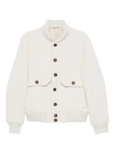 Eleventy Buttoned Jacket In White