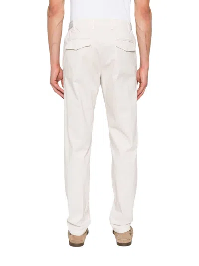 Eleventy Regimental Jogger Trousers Drawstring In White