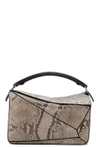 Loewe Beige Python Puzzle Bag