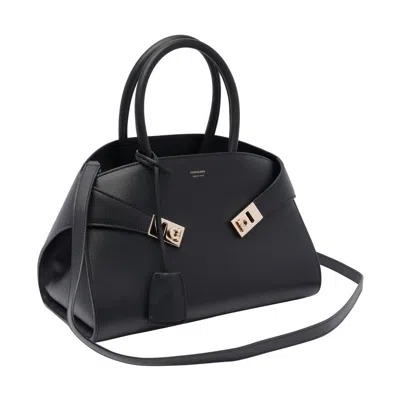 Ferragamo Hug Mini Handbag In Black