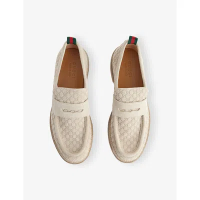 Gucci Men's Loafer With Web In Neutral