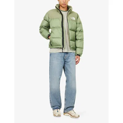 The North Face Retro Nuptse 1996 Bark Mist Down Jacket In Green