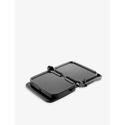 Zwilling J.a. Henckels Enfinigy Contact Aluminium Grill Set Of Two Teppanyaki Plates 25.5 X 34.5cm In Black