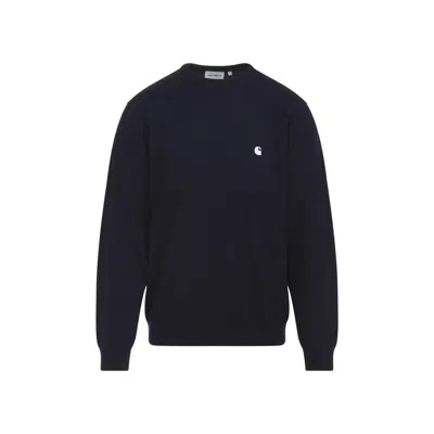 Carhartt Black Cotton Madison Sweater In Blue