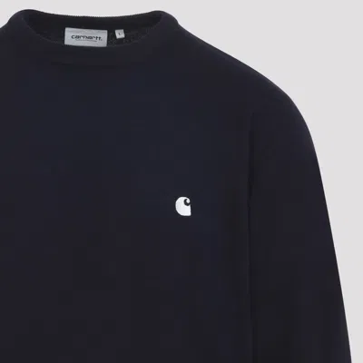 Carhartt Black Cotton Madison Sweater In Blue