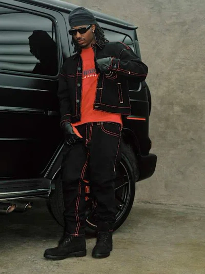 True Religion Men's Rocco Super T Flap Skinny Jean In Black