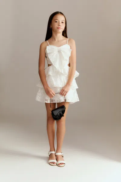 chinese dress ladies Bardot Junior Size 4 Dress with Lace Details – MiniMe Preloved main image 1