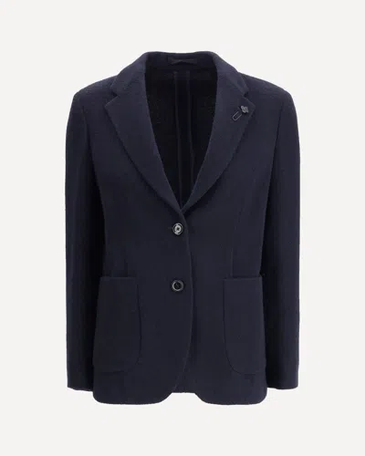 Lardini Wool Blazer In Blue