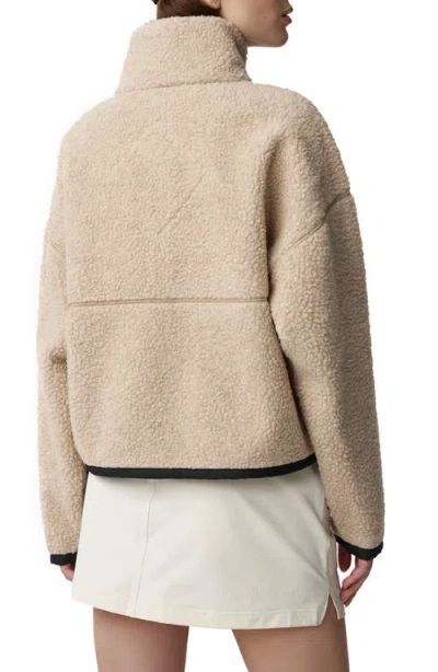 Canada Goose Womens Light Tan-tan Clair Simcoe Fleece Wool-blend Jacket Xs In Brown