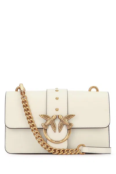 Pinko Love One Classic Slouchy Clutch In White
