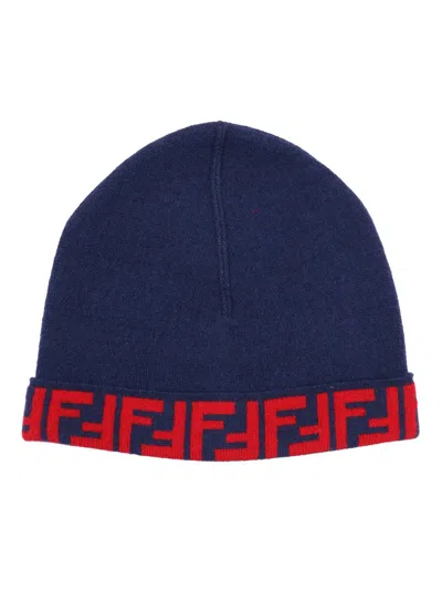 Fendi Kids Hat In Blue