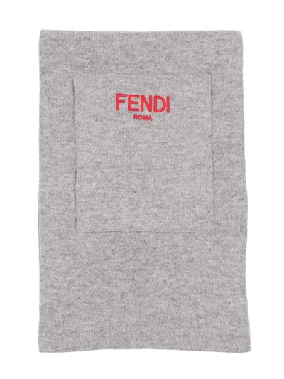 Fendi Kids Scarf In Gray