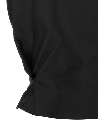 Magda Butrym Sculptural One-shoulder Bustier With Architectural Elements In Black