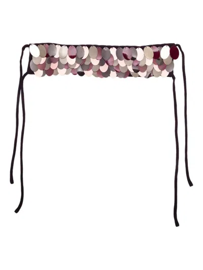 Dries Van Noten Choker Sequins In Metallic