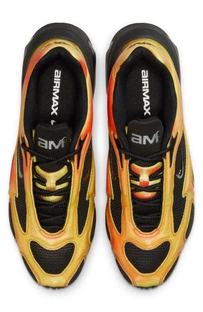 Nike Air Max Muse Mesh-trimmed Metallic Sneakers In Gold