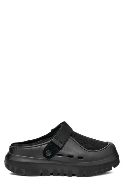 Ugg Adjustable Back Strap Clogs With Mesh Upper In Black