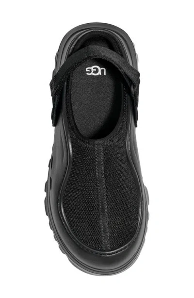 Ugg Adjustable Back Strap Clogs With Mesh Upper In Black