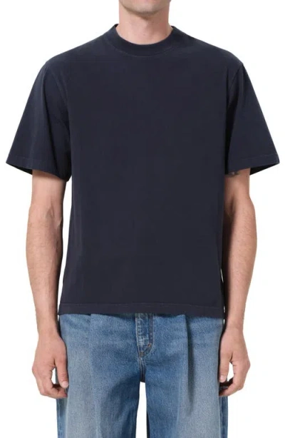 Agolde Asha Oversize Mock Neck T-shirt In Blue